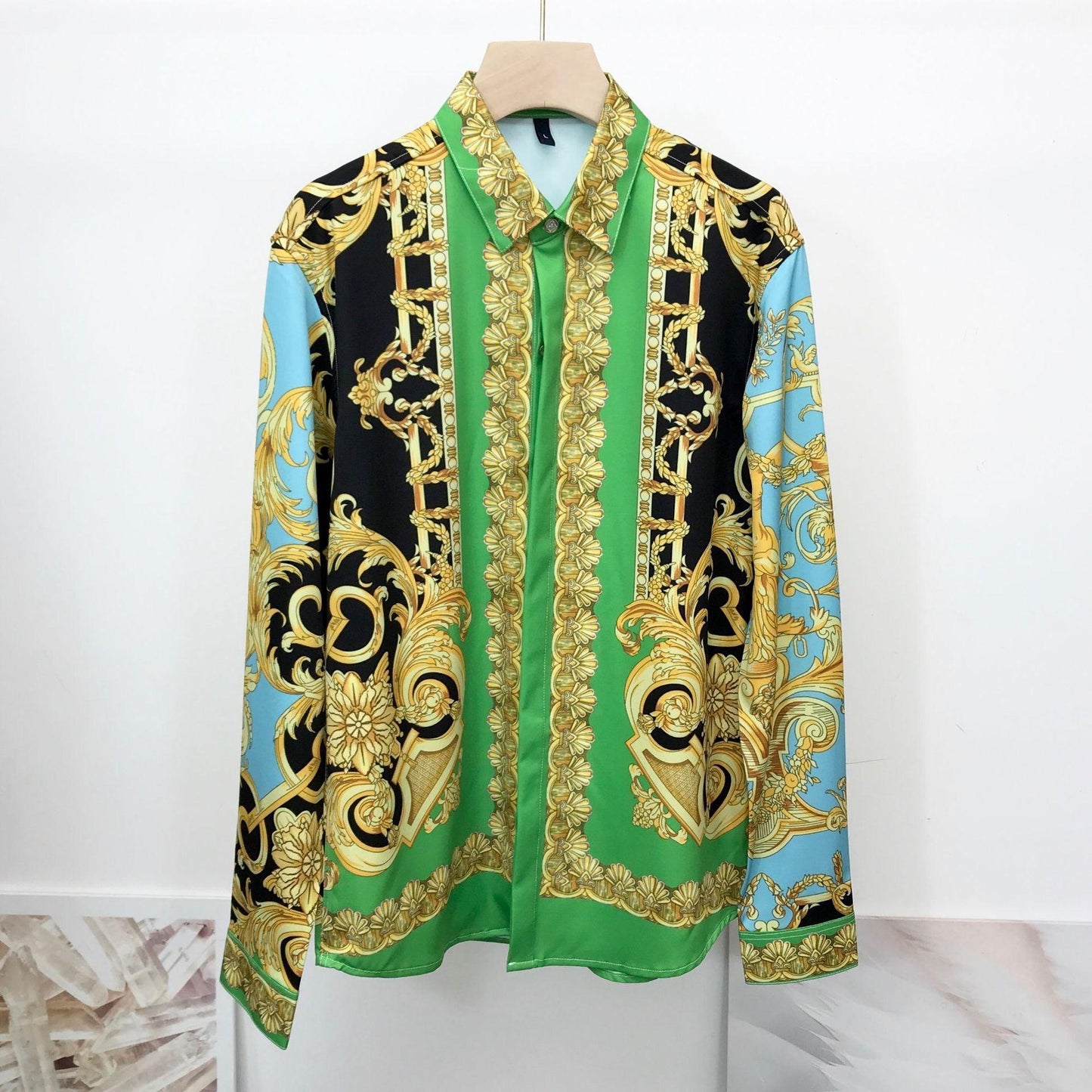 Vibrant Baroque style Men's Shirt - RMKA SELECT