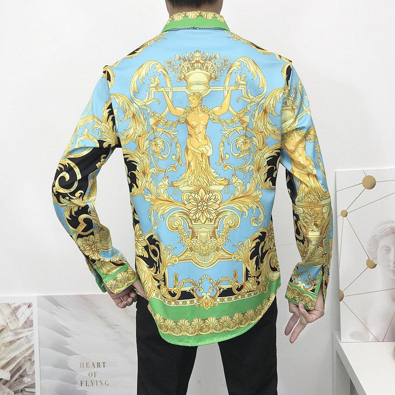 Vibrant Baroque style Men's Shirt - RMKA SELECT
