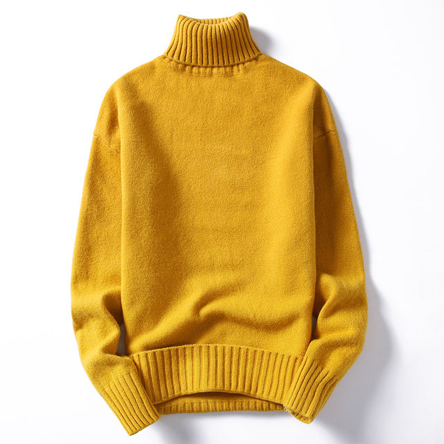Men's Euro Silk Turtleneck Sweater