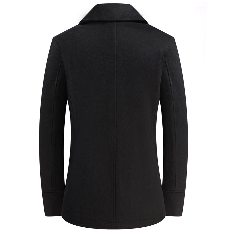 Men's Double Breasted Woolen Pea Coat