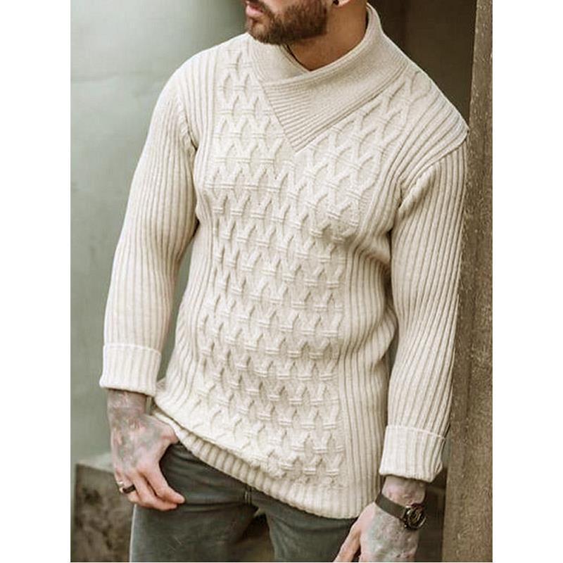 Men's Jacquard Turtleneck Sweater