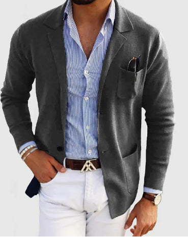 Men's Ultra Soft Two Button Single Breasted Jacket