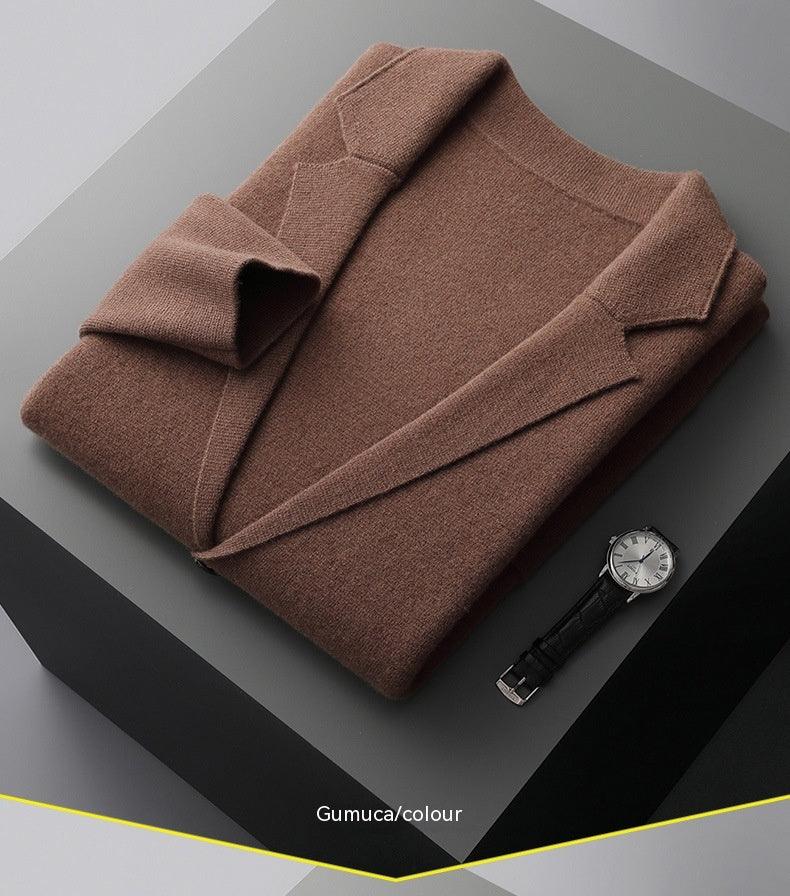 Pure Marino Wool Men's Knitted Jacket/ Sweater . - RMKA SELECT