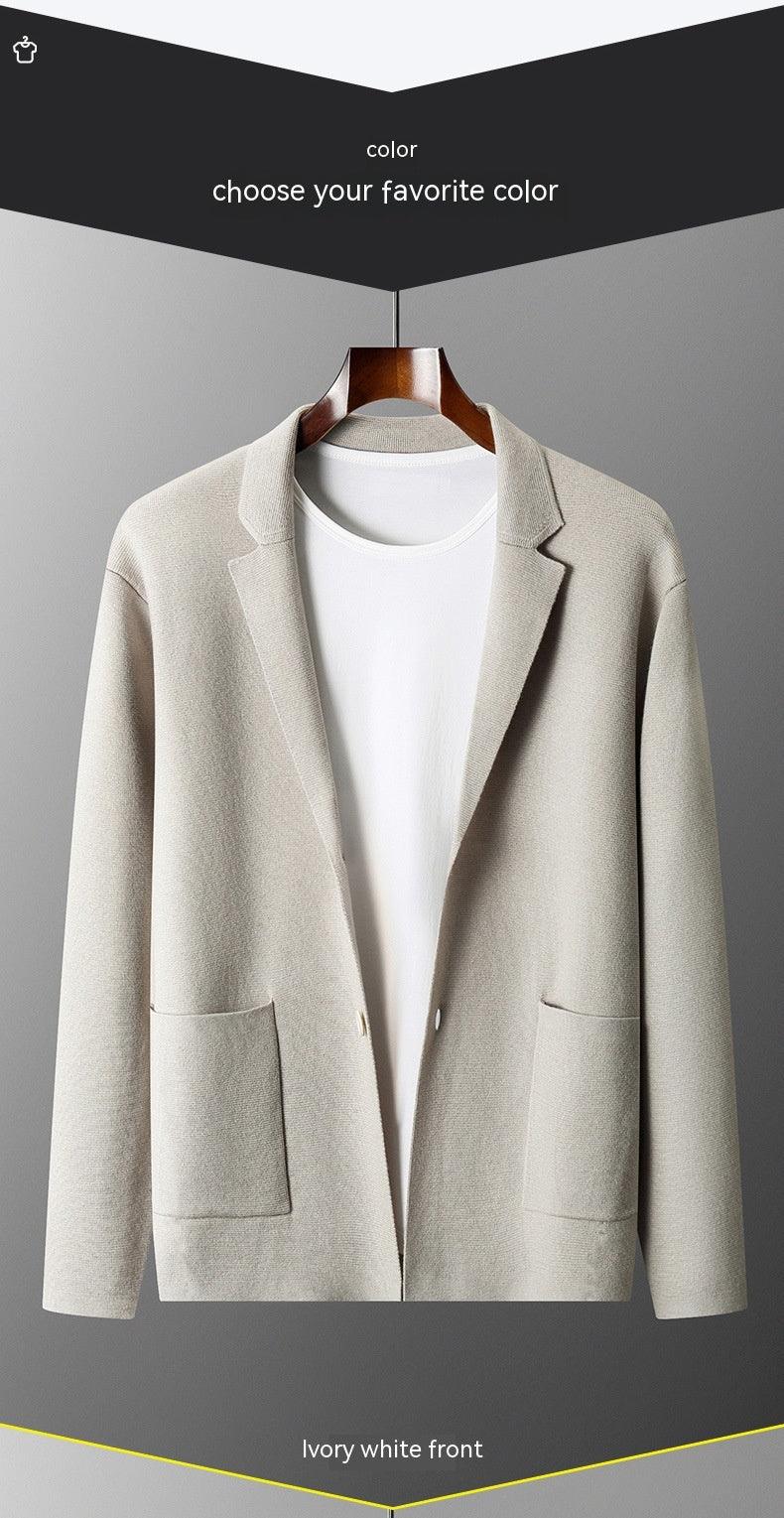 Pure Marino Wool Men's Knitted Jacket/ Sweater . - RMKA SELECT