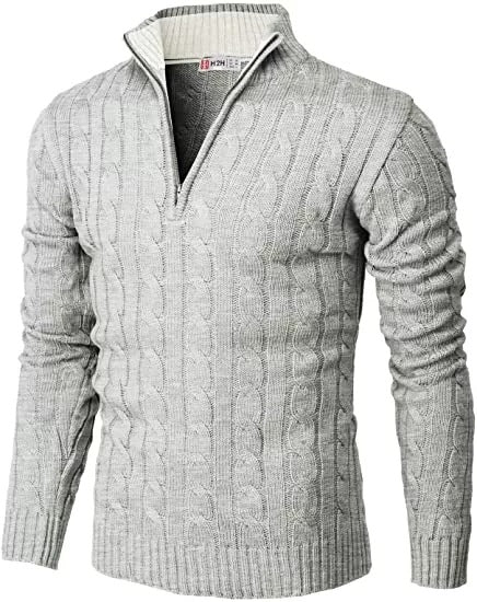 Slim zip up Pullover Long Sleeve Knitted Sweater - RMKA SELECT
