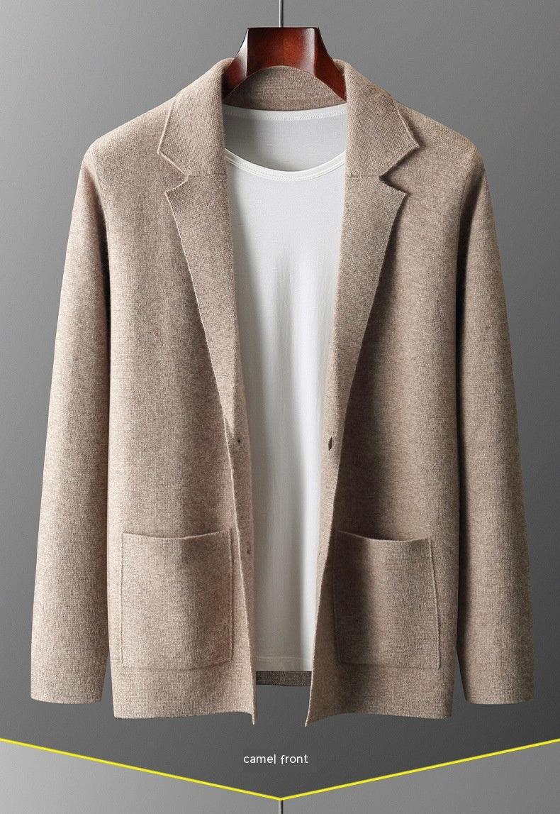 Pure Marino Wool Men's Knitted Jacket/ Sweater . - RMKA SELECT