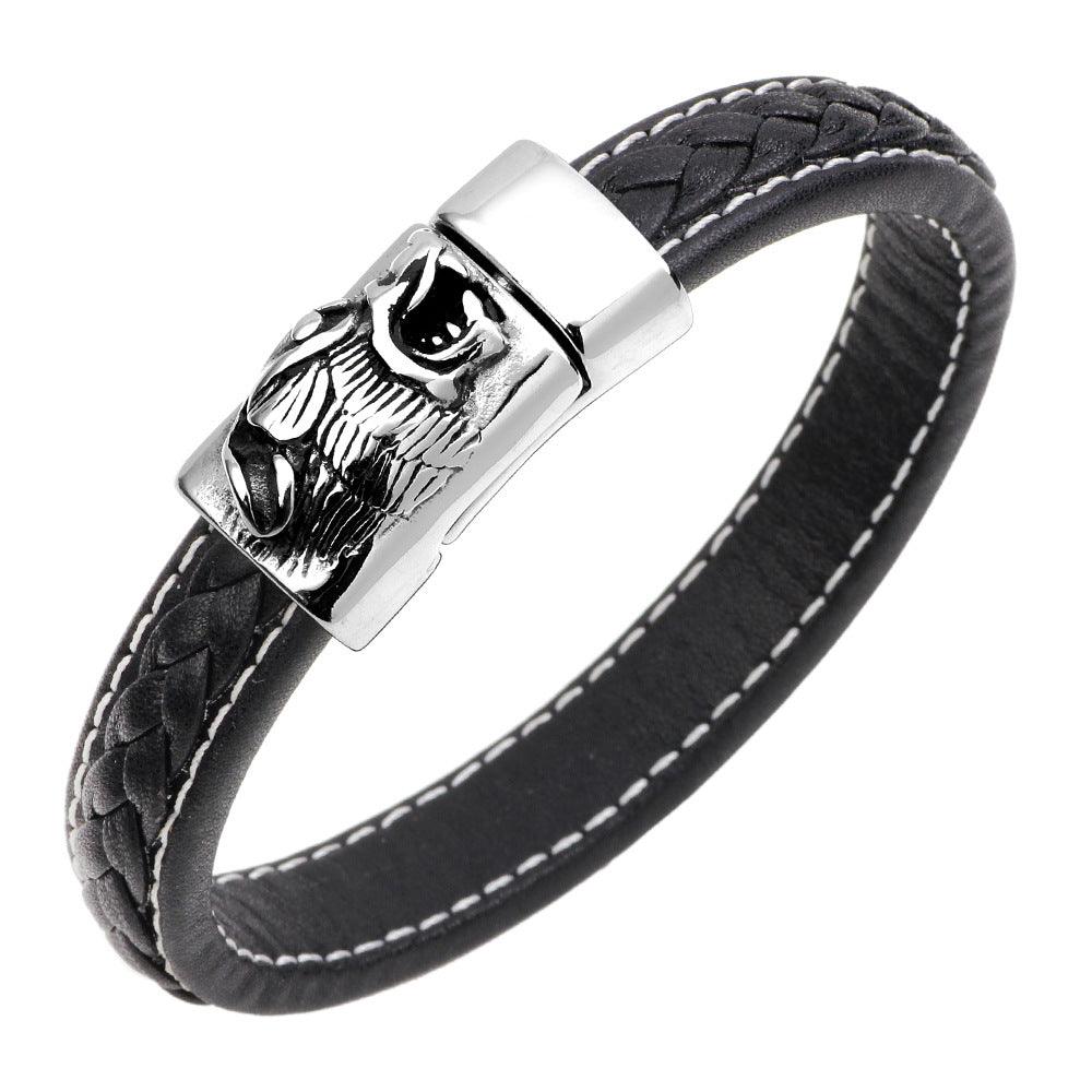 Stainless Steel Wolf Head Bracelet - RMKA SELECT