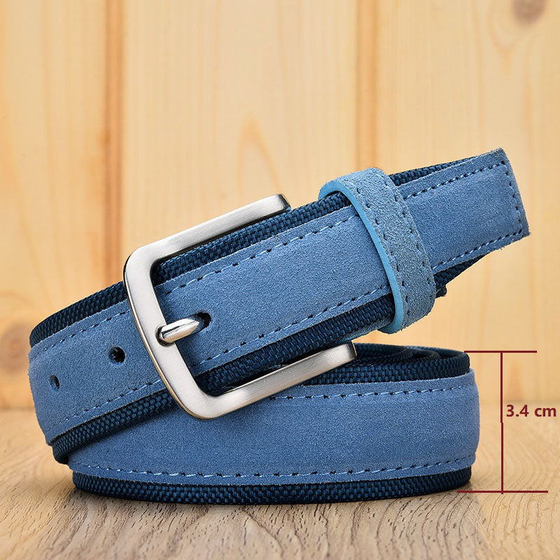 Suede Leather  Oxford Men's Belt