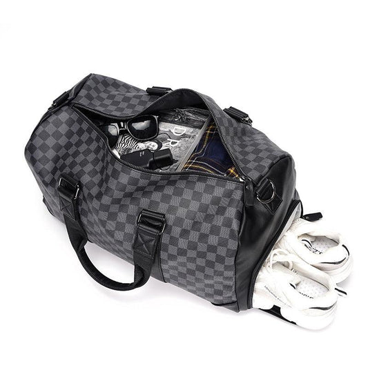 Men's Horizontal Portable Travel Bag With Shoe Compartment. - RMKA SELECT
