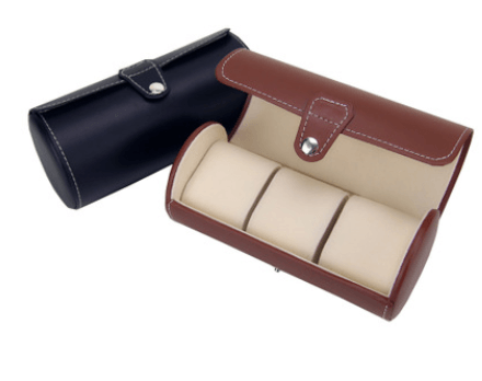 3 cylinder leather watch storage Roll - RMKA SELECT