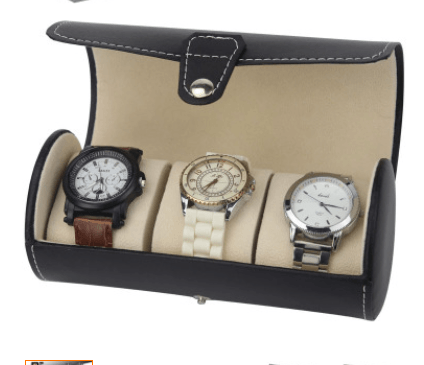 3 cylinder leather watch storage Roll - RMKA SELECT