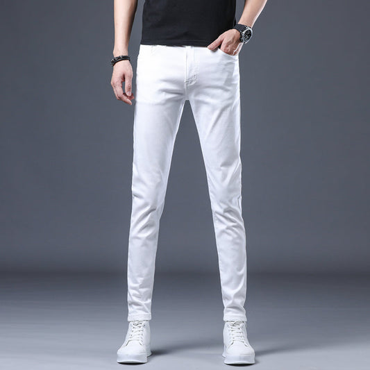 Men's White / Black Jeans Option- Ripped/Holes or Cropped - RMKA SELECT
