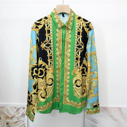 Vibrant Baroque style Men's Shirt - RMKA SELECT