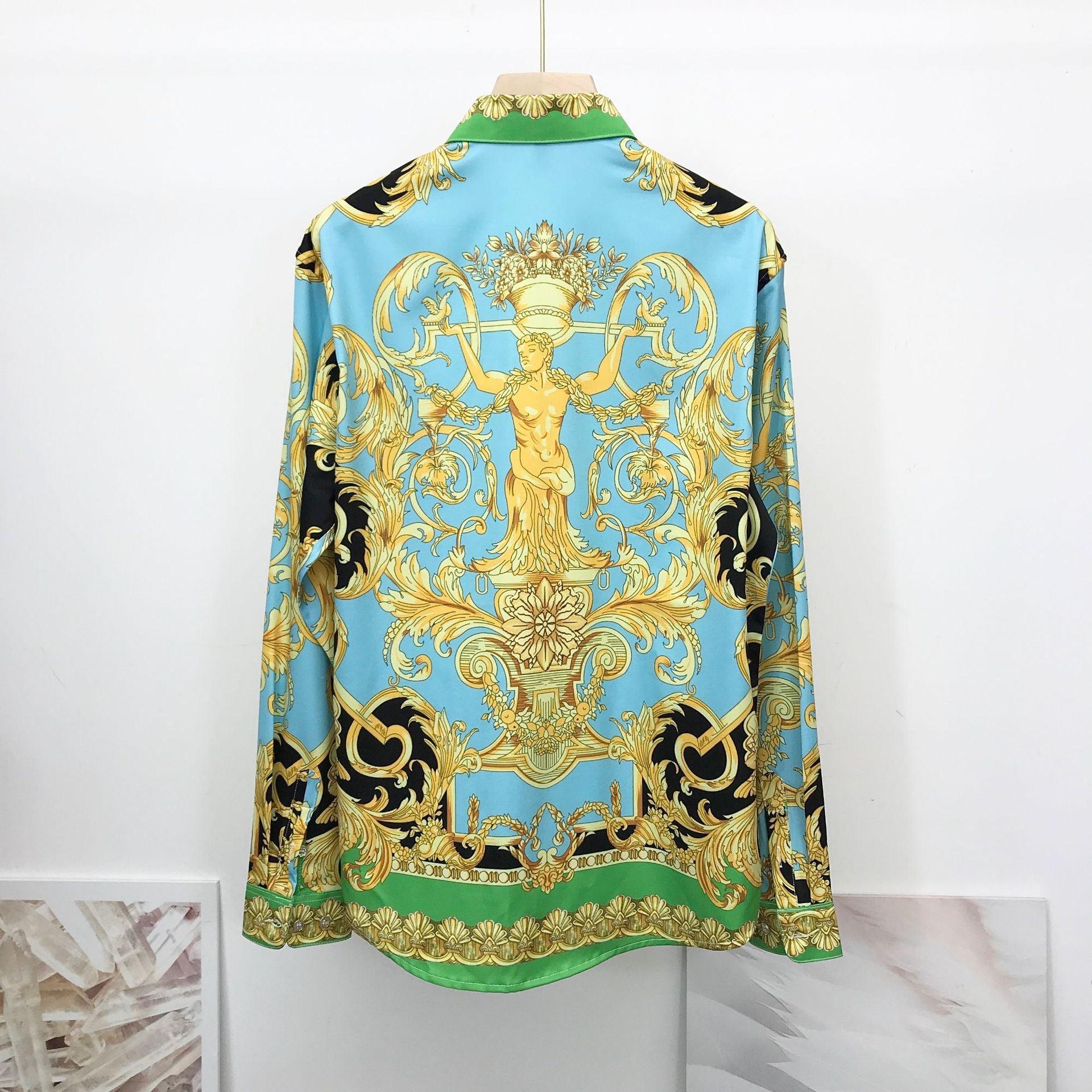 Vibrant Baroque style Men's Shirt - RMKA SELECT