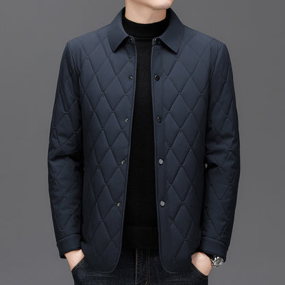 Men's Euro Style  Cotton-padded  Diamond Quilt Jacket