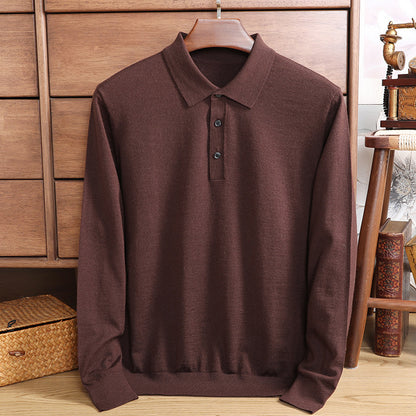 Ultra-fine Worsted Wool Polo Shirt