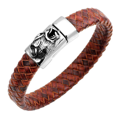 Stainless Steel Wolf Head Bracelet - RMKA SELECT