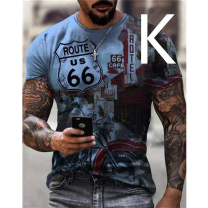 Men's T-shirt Route 66 / Motorcycle Designs - RMKA SELECT