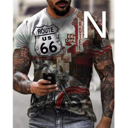 Men's T-shirt Route 66 / Motorcycle Designs - RMKA SELECT