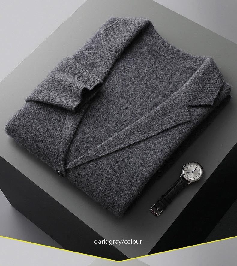 Pure Marino Wool Men's Knitted Jacket/ Sweater . - RMKA SELECT