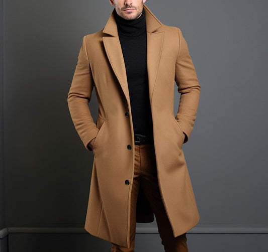 Men's Mid-length Over Coat