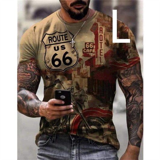 Men's T-shirt Route 66 / Motorcycle Designs - RMKA SELECT