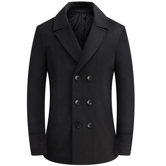 Men's Double Breasted Woolen Pea  Coat