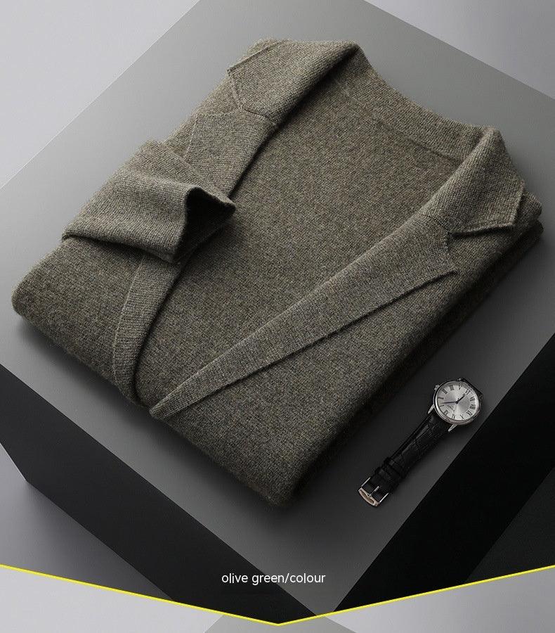 Pure Marino Wool Men's Knitted Jacket/ Sweater . - RMKA SELECT