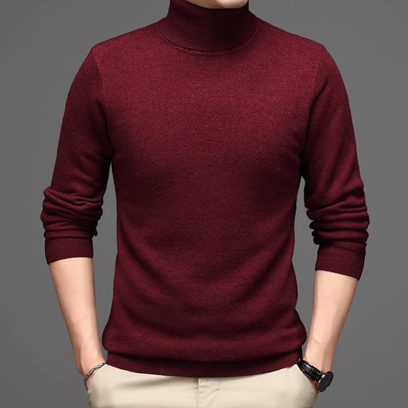 Men's Pure Cashmere Turtle Neck