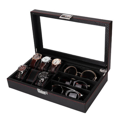 Carbon Fiber Watch Glasses Storage Display Case - RMKA SELECT