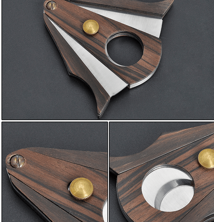 Sandalwood Cigar Cutter Double-edged Personality Style - RMKA SELECT