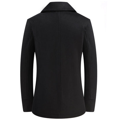 Men's Double Breasted Woolen Pea  Coat