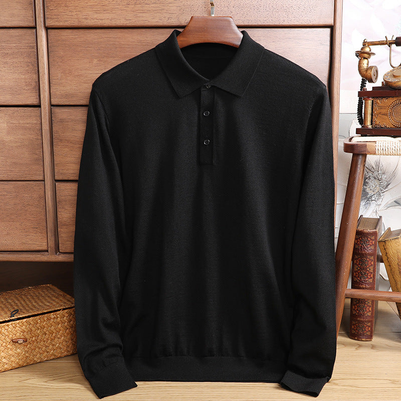 Ultra-fine Worsted Wool Polo Shirt