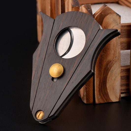 Sandalwood Cigar Cutter Double-edged Personality Style - RMKA SELECT