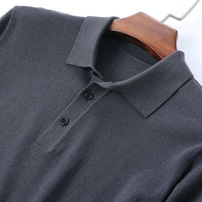 Ultra-fine Worsted Wool Polo Shirt