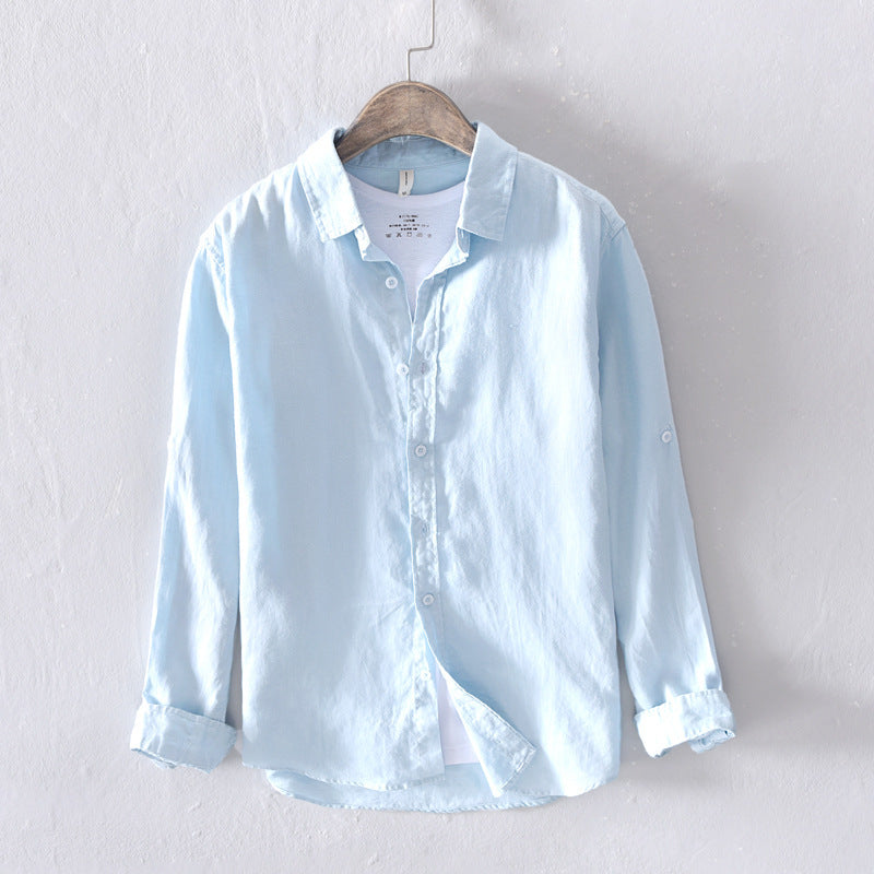 Men's Casual Linen Long-Sleeved Shirt - RMKA SELECT