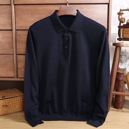 Ultra-fine Worsted Wool Polo Shirt