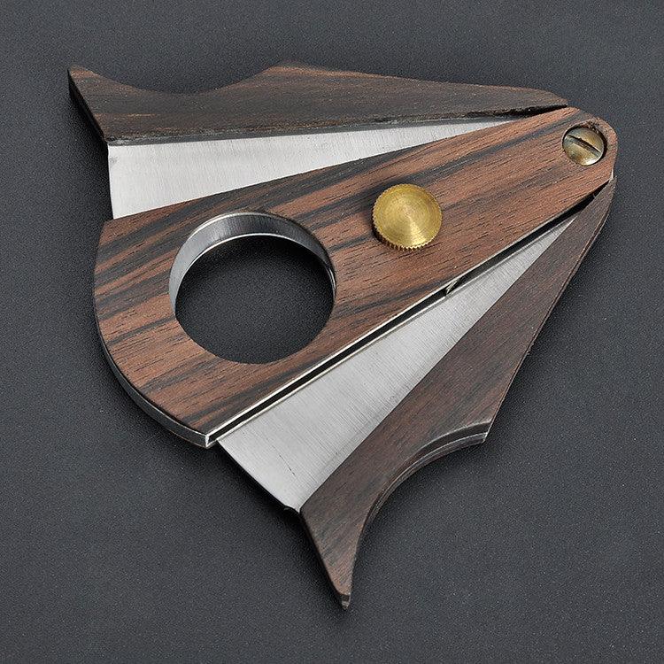 Sandalwood Cigar Cutter Double-edged Personality Style - RMKA SELECT