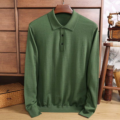 Ultra-fine Worsted Wool Polo Shirt