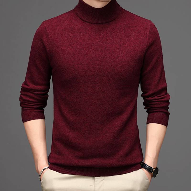 Men's Pure Cashmere Turtle Neck