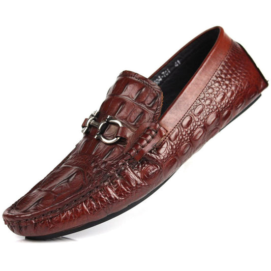 Men's Crocco Pattern Driving Shoes - RMKA SELECT