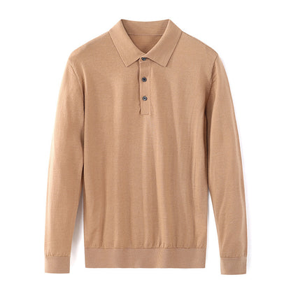 Ultra-fine Worsted Wool Polo Shirt