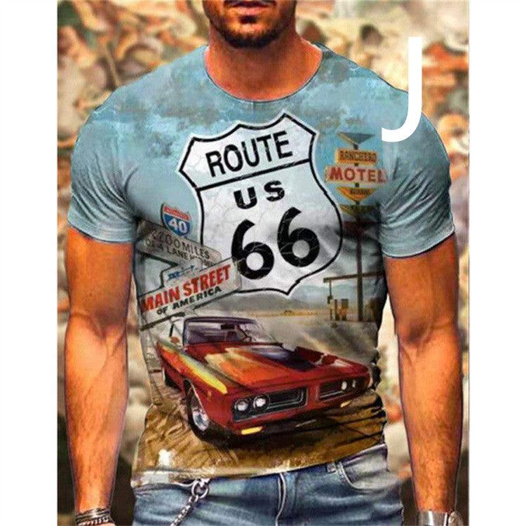 Men's T-shirt Route 66 / Motorcycle Designs - RMKA SELECT