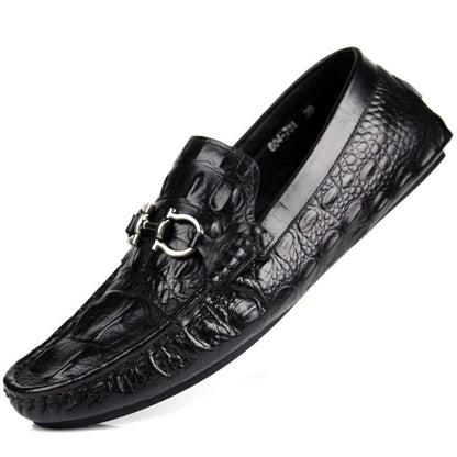 Men's Crocco Pattern Driving Shoes - RMKA SELECT