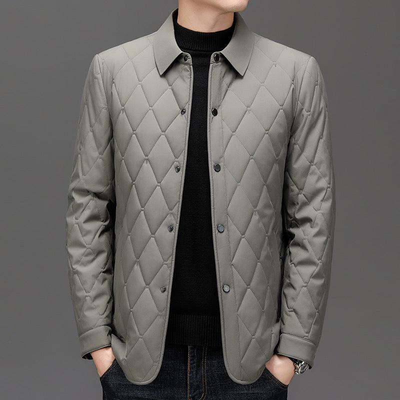 Men's Euro Style  Cotton-padded  Diamond Quilt Jacket