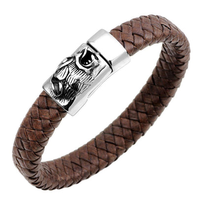 Stainless Steel Wolf Head Bracelet - RMKA SELECT