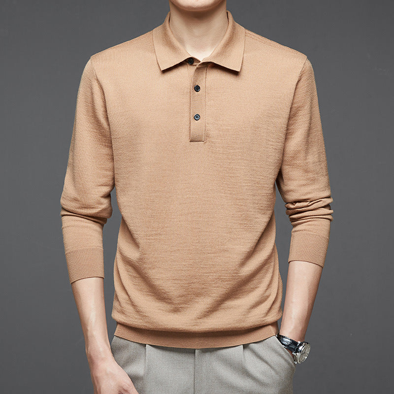 Ultra-fine Worsted Wool Polo Shirt