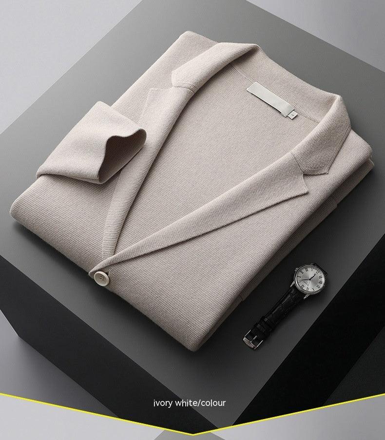 Pure Marino Wool Men's Knitted Jacket/ Sweater . - RMKA SELECT