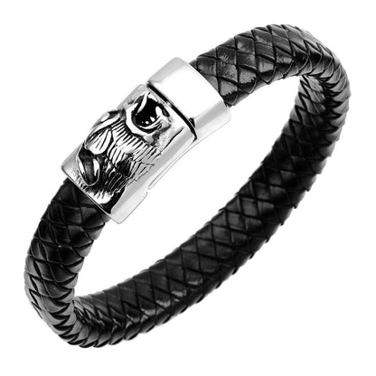 Stainless Steel Wolf Head Bracelet - RMKA SELECT