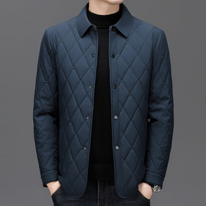 Men's Euro Style  Cotton-padded  Diamond Quilt Jacket